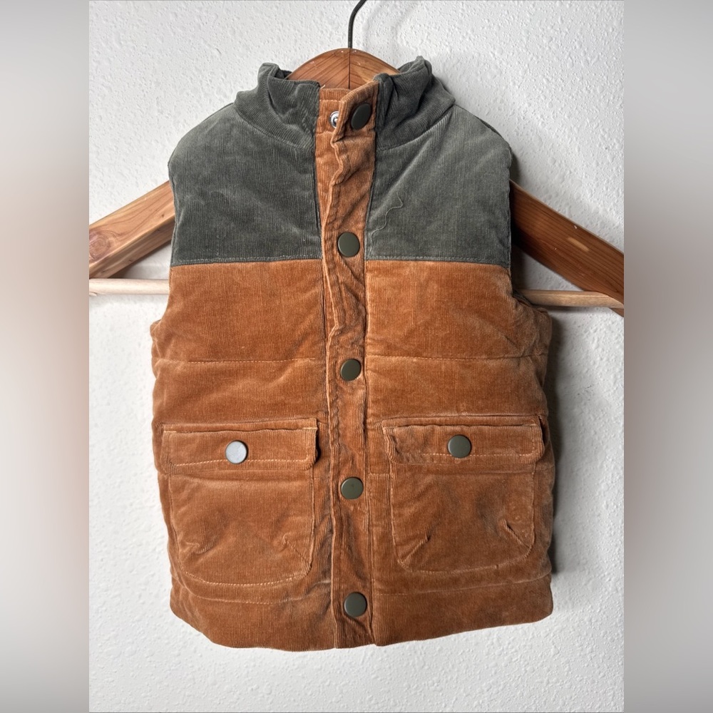 Tommy Bahama Kids Brown and Green puffer Vest 2T